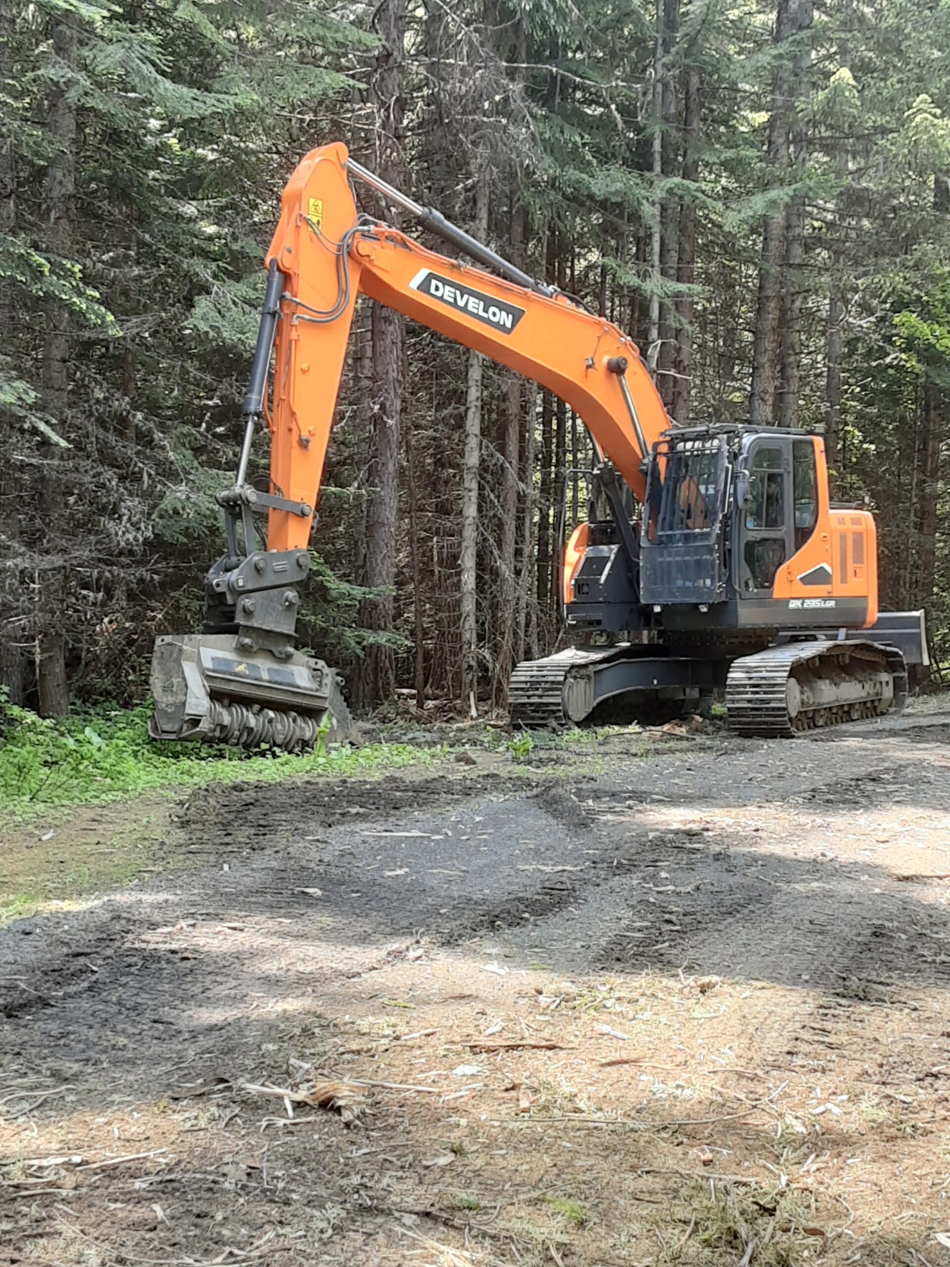 Excavator mastication